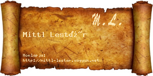 Mittl Lestár névjegykártya